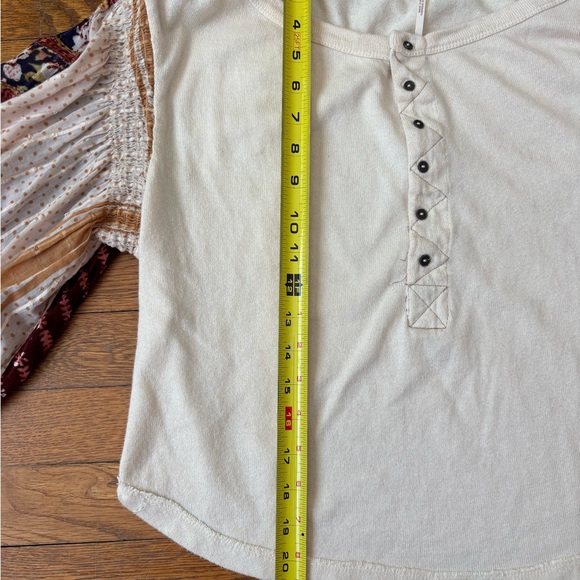 Free People Cream and Brown Boho Blouse - Picture 3 of 5